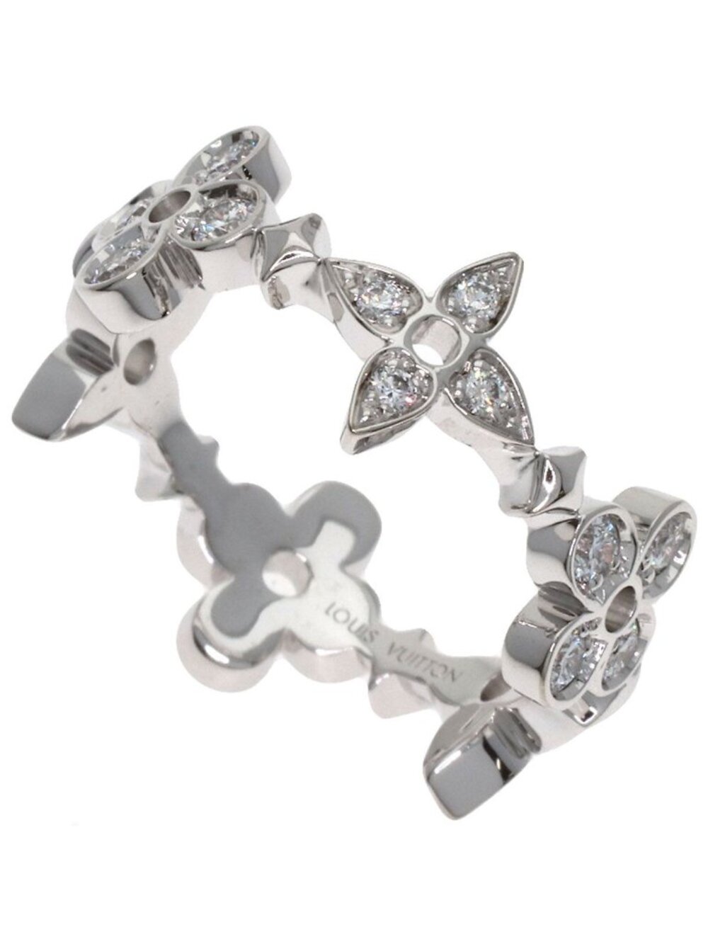Louis Vuitton Fine Dantel Diamond 50 Ring 18k White Gold